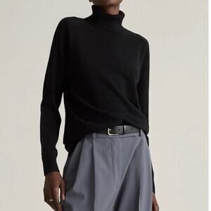 EUC Quince Women’s Small Mongolian Cashmere Turtleneck Top Blouse Sweater 3509